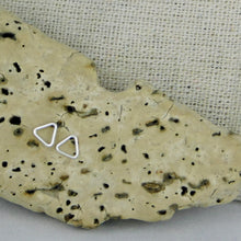 Load image into Gallery viewer, Micro Triangle Silver Studs