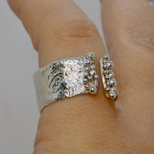 Load image into Gallery viewer, Made to Order Reticulated Loads Of Sea Foam Cuff Sterling Silver Ring