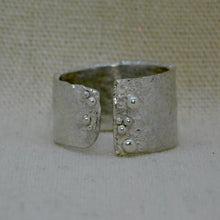 Load image into Gallery viewer, Reticulated Sea Foam Cuff Sterling Silver Ring
