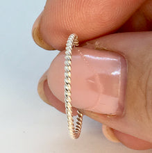 Load image into Gallery viewer, Made To Order Twisted Sterling Silver Stacking Ring