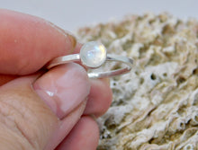 Load image into Gallery viewer, Made to Order Rainbow Moonstone Sterling Silver Stacking Ring