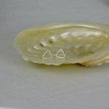 Load image into Gallery viewer, Micro Triangle Silver Studs