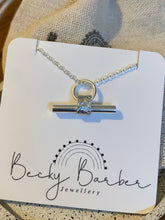 Load image into Gallery viewer, Reticulated T Bar Sterling Silver Necklace