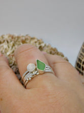 Load image into Gallery viewer, Made to Order Rainbow Moonstone Sterling Silver Stacking Ring