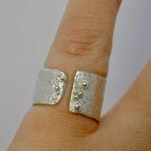Load image into Gallery viewer, Reticulated Sea Foam Cuff Sterling Silver Ring