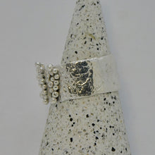 Load image into Gallery viewer, Made to Order Reticulated Loads Of Sea Foam Cuff Sterling Silver Ring