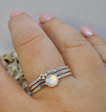 Load image into Gallery viewer, Made To Order Loads of Sea Foam Sterling Silver Stacking Ring