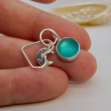 Load image into Gallery viewer, Made to Order Sea Glass And Sterling Silver Crescent Moon Personalised Pendant