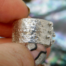 Load image into Gallery viewer, Reticulated Sea Foam Cuff Sterling Silver Ring