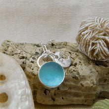 Load image into Gallery viewer, Made to Order Sea Glass And Sterling Silver Crescent Moon Personalised Pendant
