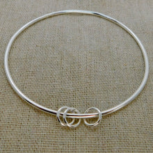 Load image into Gallery viewer, Made To Order Three Rings Sterling Silver Bangle
