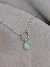 Load image into Gallery viewer, Aqua Sea Glass Sterling Silver Charm
