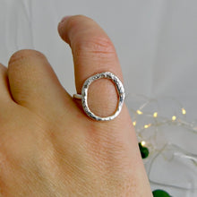 Load image into Gallery viewer, Molten Hoop Sterling Silver Ring
