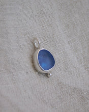 Load image into Gallery viewer, Cornflower Blue Sea Glass Sterling Silver Charm
