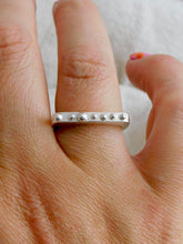 Load image into Gallery viewer, Rectangle Dot Statment Sterling Silver Ring
