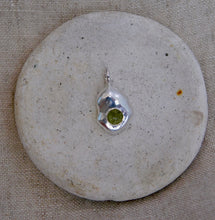 Load image into Gallery viewer, Peridot Pebble Sterling Silver Charm
