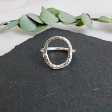 Load image into Gallery viewer, Molten Hoop Sterling Silver Ring
