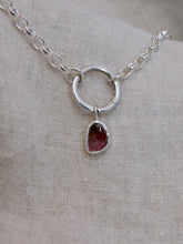 Load image into Gallery viewer, Watermelon Tourmaline Sterling Silver Charm
