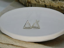 Load image into Gallery viewer, Open Triangle Silver Studs
