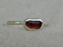 Load image into Gallery viewer, Ready To Wear Mauve Sea Glass Sterling Silver Stacking Ring
