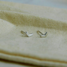 Load image into Gallery viewer, Chevron Shaped Sterling Silver Studs
