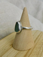Load image into Gallery viewer, Aqua Sea Glass Sterling Silver Ring
