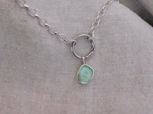 Load image into Gallery viewer, Aqua Sea Glass Sterling Silver Charm
