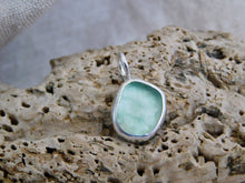 Load image into Gallery viewer, Aqua Sea Glass Sterling Silver Charm
