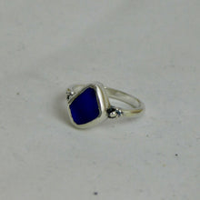 Load image into Gallery viewer, Cobalt Sea Glass Sterling Silver Ring
