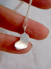 Load image into Gallery viewer, Teal Sea Glass Heart Sterling Silver Pendant
