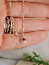 Load image into Gallery viewer, Red Sea Glass Sterling Silver Paperclip Chain Bracelet
