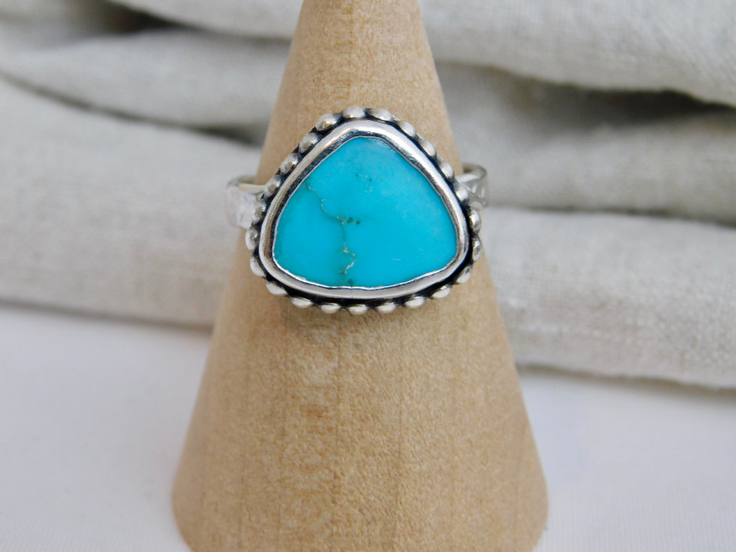 Turquoise Beaded Sterling Silver Ring