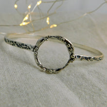 Load image into Gallery viewer, Chunky Molton Sea Foam Sterling Silver Bangle
