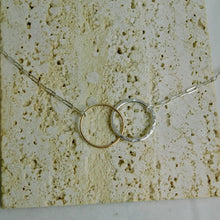 Load image into Gallery viewer, Sterling Silver and Gold Filled Double Hoop Necklace
