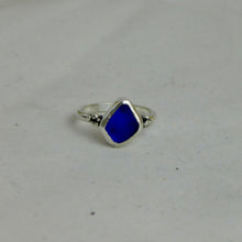 Load image into Gallery viewer, Cobalt Sea Glass Sterling Silver Ring
