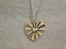 Load image into Gallery viewer, Chunky Heart Burst Sterling Silver Pendant
