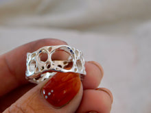 Load image into Gallery viewer, Wide Sea Sponge Sterling Silver Ring
