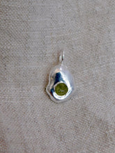 Load image into Gallery viewer, Peridot Pebble Sterling Silver Charm
