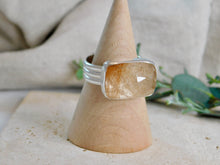 Load image into Gallery viewer, Rectangle Rutile Sterling Silver Ring

