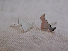 Load image into Gallery viewer, Winged Heart Sterling Silver Studs
