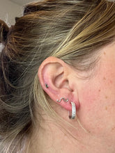Load image into Gallery viewer, Snake Wire Sterling Silver Hoop Studs
