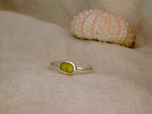 Load image into Gallery viewer, Yellow Sea Glass Sterling Silver Ring
