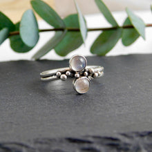 Load image into Gallery viewer, Labradorite and Moonstone Sea Foam Sterling Silver Ring
