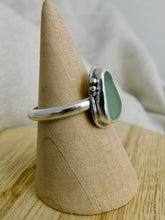 Load image into Gallery viewer, Aqua Sea Glass Sterling Silver Ring
