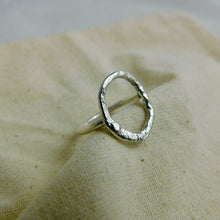 Load image into Gallery viewer, Molten Hoop Sterling Silver Ring
