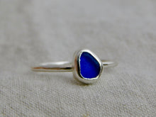 Load image into Gallery viewer, Ready To Wear Blue Sea Glass Stacking Ring
