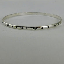 Load image into Gallery viewer, Made To Order Aztec Stamped Sterling Silver Bangle
