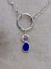 Load image into Gallery viewer, Cobalt Sea Glass Sterling Silver Charm
