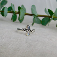 Load image into Gallery viewer, Labradorite and Moonstone Sea Foam Sterling Silver Ring
