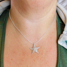 Load image into Gallery viewer, Abstract Star Sterling Silver Pendant
